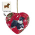 Custom Christmas Ceramic Ornaments - Red Background