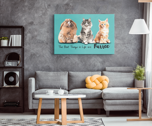 Custom The Best Things in Life are Furree Rectangular Canvas