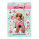 Custom Flag Pink Floral on Teal Background 12.5" x 18" - To Feature Your Own Pets