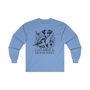 Love Birds & Jack Russell Unisex Ultra Cotton Long Sleeve Tee