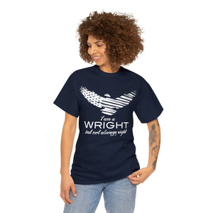 I am a Wright but not always right Unisex Heavy Cotton Tee