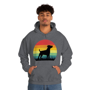 Jack Russell Hoodie Sunset Vintage Unisex Heavy Blend™ Hooded Sweatshirt