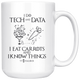 TY Mug I Do Tech and Data and I Eat Carrots and I know Things