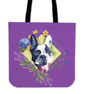 French Bulldog - Spring Flowers Design Tote Bag