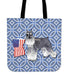 Tote Bag Classic Miniature Schnauzer Tote Bag Geometric Pattern Style 1
