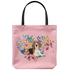 Beagle #2 Heart Shape Flower Tote Bag