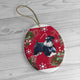 Black & Silver Miniature Schnauzer Christmas Ceramic Ornaments - ES
