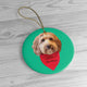 Custom Ornament - We Add Red Bandana & Name of Your Pet!