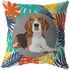 Beagle #2 Colorful Leaves Pillow
