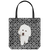 Cute White poodle Geometric Style 1 Tote Bag