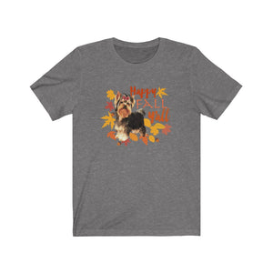 Happy Fall Y'all Yorkie Yorkshire Terrier Short-Sleeve Unisex T-Shirt