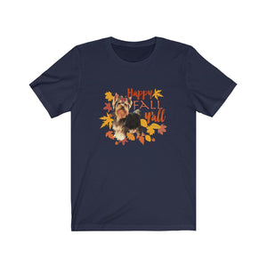 Amazon Order ID: # 114-4708481-7692215 Happy Fall Y'all Yorkie Yorkshire Terrier Short-Sleeve Unisex T-Shirt