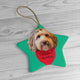 Custom Ceramic Ornaments - We put red bandana on your pet! Sample : LincolnDoodle