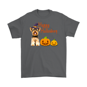 Happy Halloween - Yorkshire Terrier Witch Pumpkin Unisex T-Shirt