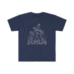 Wright Family Crest Snowden & Sergeant - Grey Unisex Softstyle T-Shirt