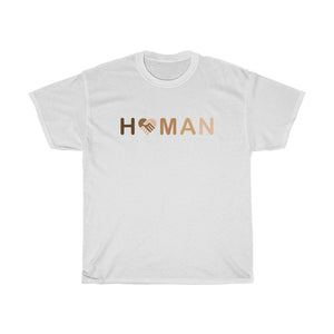 HUMAN Heart shaped Handshake Unisex Heavy Cotton Tee - Be Kind Humankind, Humanity, Solidarity Shirt