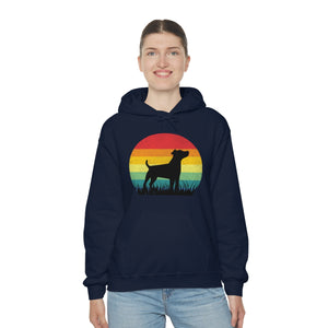 Jack Russell Hoodie Sunset Vintage Unisex Heavy Blend™ Hooded Sweatshirt