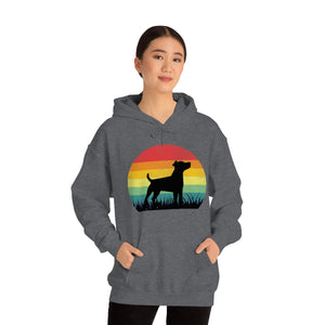 Jack Russell Hoodie Sunset Vintage Unisex Heavy Blend™ Hooded Sweatshirt