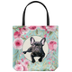 French Bulldog - Roses Garden - Tote Bag