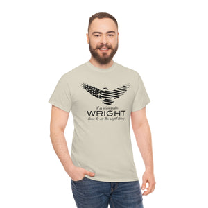 It's Always The Wright Time To Do The Right Thing Eagle US Flag - Unisex Heavy Cotton Tee