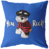 Cute Miniature Schnauzer - You Rock! Pillow
