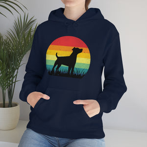 Jack Russell Hoodie Sunset Vintage Unisex Heavy Blend™ Hooded Sweatshirt