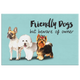 Custom "Friendly Dogs But Beware of Owner" Rectangular Canvas