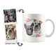 Custom Mug - Gold Hexagonal Borders With Floral Design, Perfect Custom Gift for Dog Lover