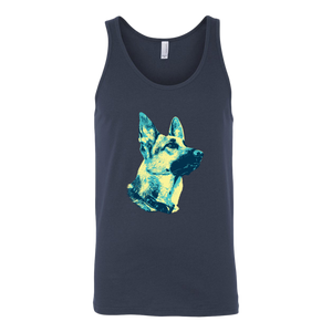 German Shepherd Gazing Tri-Tone Design - Apparels  (Hoodie, Raglan, T-Shirt, Long Sleeve)