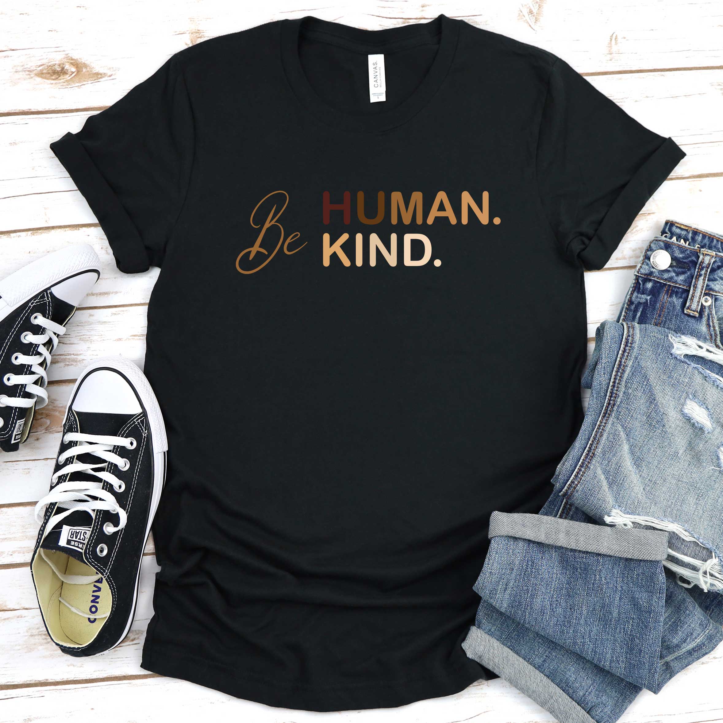 Be Human Be Kind Unisex Heavy Cotton Tee Kindness Matters T-Shirt, Humanity Shirt, Humankind Shirt