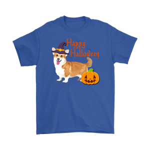 Happy Halloween Corgi Witch Pumpkin Unisex T-Shirt