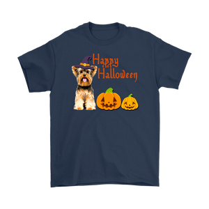 Happy Halloween - Yorkshire Terrier Witch Pumpkin Unisex T-Shirt
