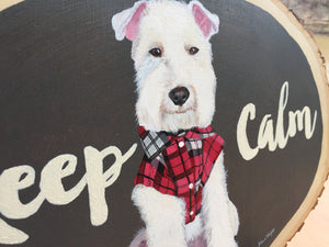 Keep Calm - Pet Portrait Handpainted Acrylic Painting
