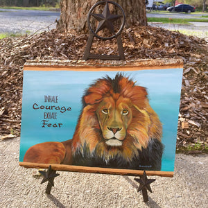 Inhale Courage Exhale Fear - Handpainted Acrylic Painting