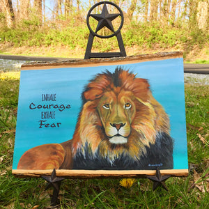 Inhale Courage Exhale Fear - Handpainted Acrylic Painting