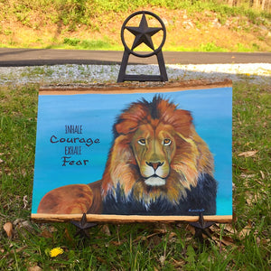 Inhale Courage Exhale Fear - Handpainted Acrylic Painting
