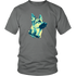 German Shepherd Gazing Tri-Tone Design - Apparels (T-Shirt, Long Sleeve, Hoodie, Tank, Raglan)