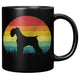 Miniature Schnauzer Sunset Vintage Background Black Mug 11Oz