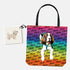 Custom Pet Portrait Tote Bag - Pet's Names Background