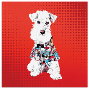 Custom Pet Portrait Canvas - Pop Art Background Style 1