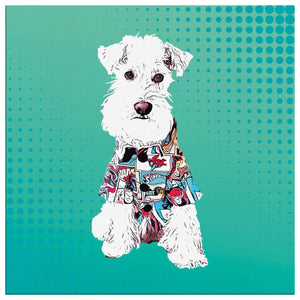 Custom Pet Portrait Canvas - Pop Art Background Style 1