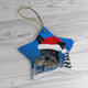 Custom Ornament - We Put Santa Hat on Your Pup! Christmas Night Background