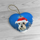 Custom Ornament - We Put Santa Hat on Your Pup! Christmas Night Background