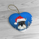 Custom Ornament - We Put Santa Hat on Your Pup! Christmas Night Background