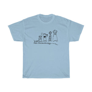 Paw Philanthropy Unisex Heavy Cotton Tee - Contributes to Pet Aid Rescue Org - Help Dog in Need