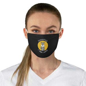 Namastay 6 feet Away Fabric Face Mask, Schnauzer Face Mask, Washable Reusable Face Mask
