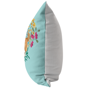 Corgi - Heart Shape Flower Pillow
