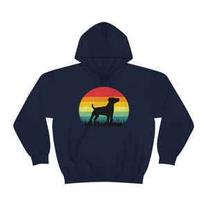 Jack Russell Hoodie Sunset Vintage Unisex Heavy Blend™ Hooded Sweatshirt