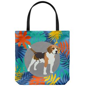Beagle Colorful Leaves Tote Bag
