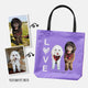 Custom Pet Portrait - LOVE is a four legged Word Tote Bag